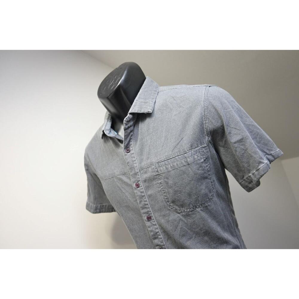 Kuhl Mountain Button Up Camp Shirt Organic Stretch‎ Gray Mens Size Small